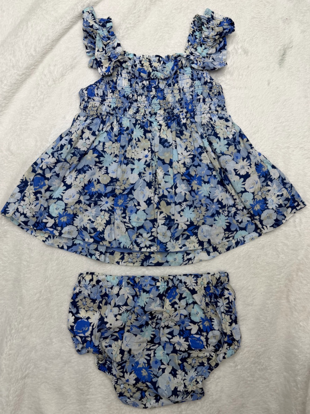 GAP Navy and Light Blue Floral Sundress